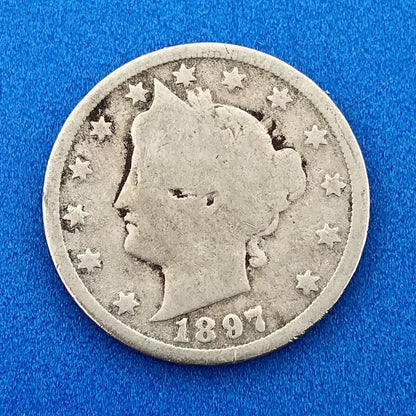 1897 1898 1899 P Liberty Head Nickel Five Cents 5c Rare Philadelphia 3 Coin Lot