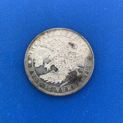 1850 Russian Empire 1 Ruble Nikolai / Aleksandr II .868 Silver AU - UNC Coin