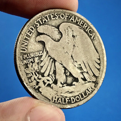1920 D Walking Liberty Silver Half Dollar 50c Better Key Scarce Denver Mint Coin