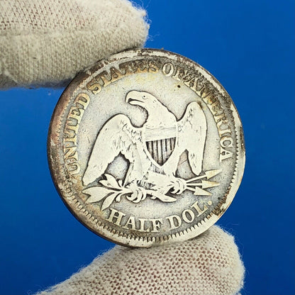 1854 P Silver Seated Liberty Half Dollar 50c Arrows Philadelphia Mint Coin