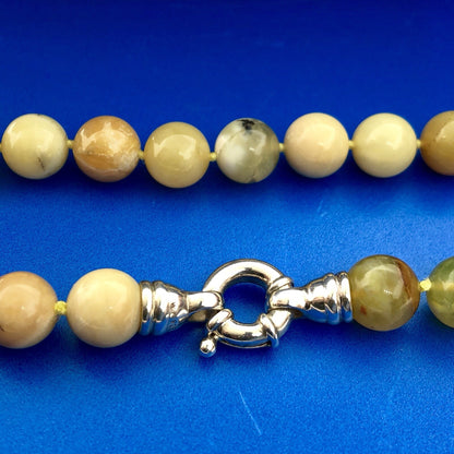 Whitney Kelly WK 925 Sterling Silver Moss Agate Jasper Ball Bead Necklace