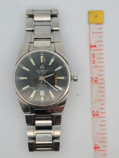 Atlantic Skipper Automatic Stainless Steel 42mm Black Dial Men's Watch 83765