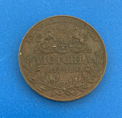 1837-1897 Queen Victoria Diamond Jubilee Large Bronze Medal