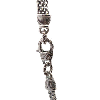 Designer Judith Ripka 925 Sterling Silver Cubic Zirconia Layering Chain Necklace