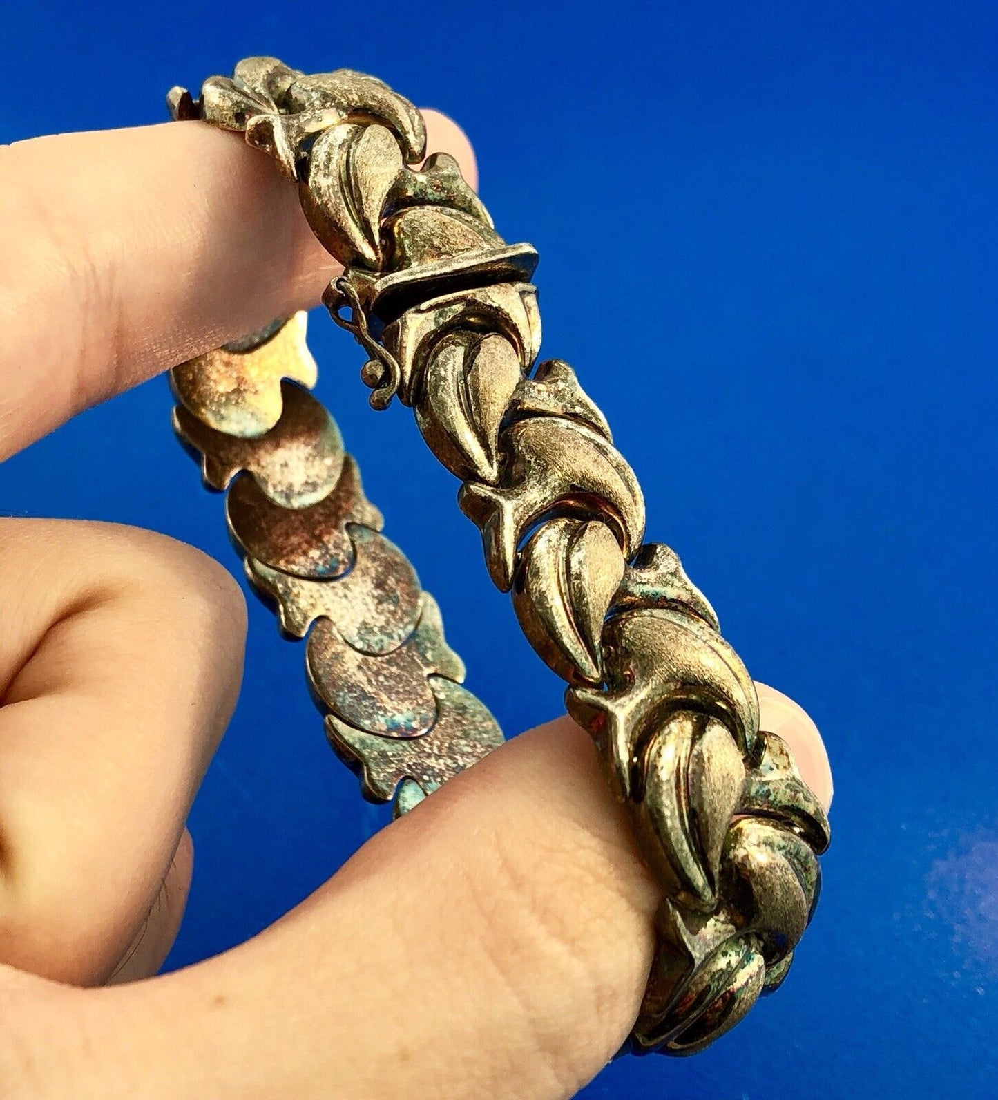 Atasay Kuyumculuk AK Turkey Sterling Silver 925 Florentine Polished Bracelet