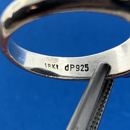 Designer Doug Paulus DP 18K Gold Sterling Silver 925 Filigree Cocktail Ring