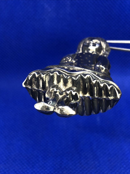 Vintage Designer RM Trush 1979 925 Sterling Silver 3D Girl in Dress Ornament
