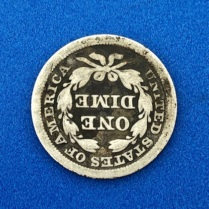 1854 P Seated Liberty Dime Variety 3 Arrows Better Key Philadelphia Type Coin