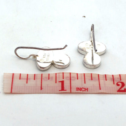 Designer SJ 925 Sterling Silver Oval Round Mother of Pearl Hook Earrings