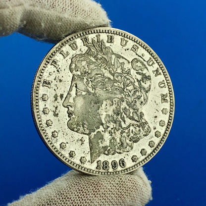 1896 O Morgan Silver Dollar $1 Better Key Rare New Orleans Mint Coin AU Details