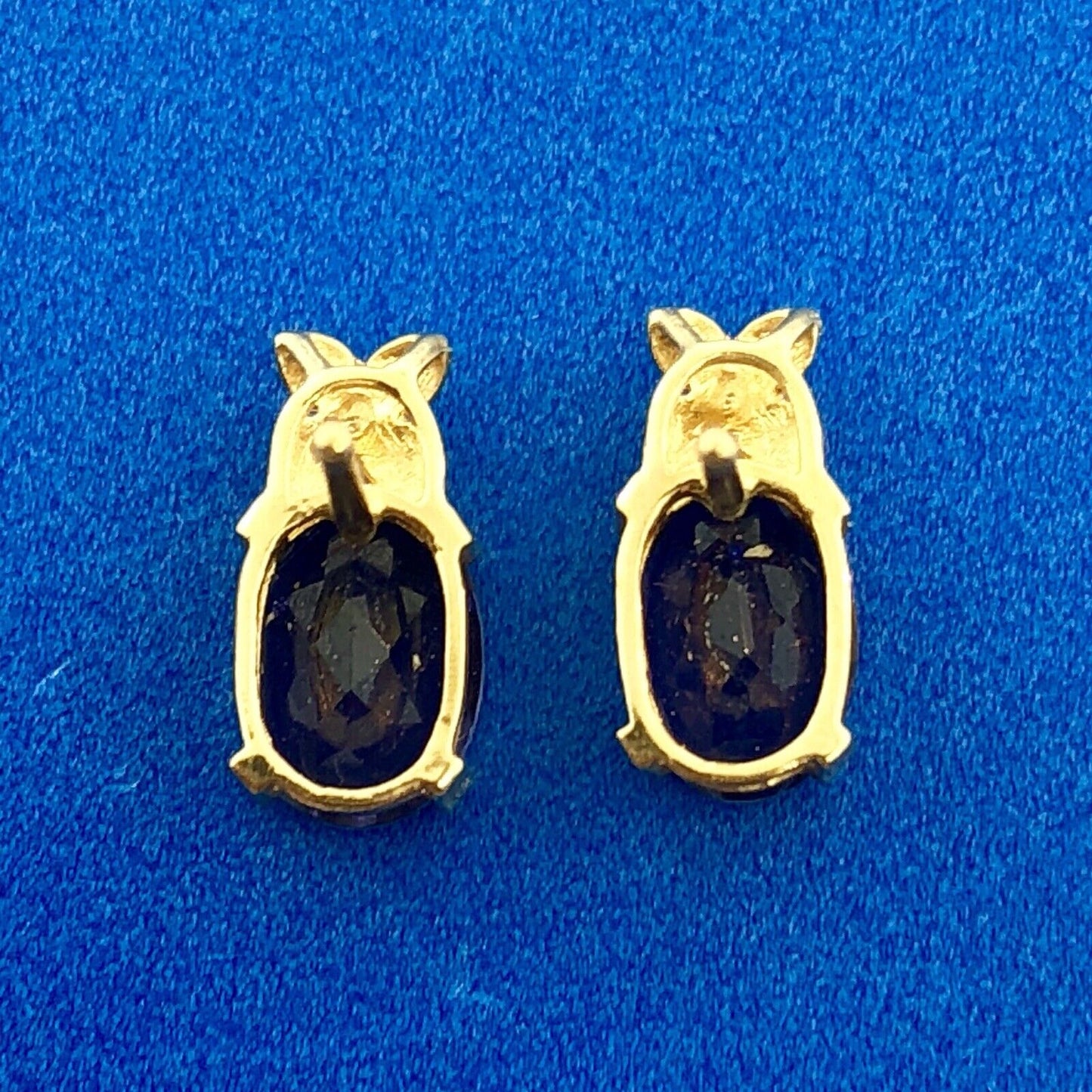 Designer Mexico 14K Yellow Gold Floral Motif Amethyst February Stud Earrings