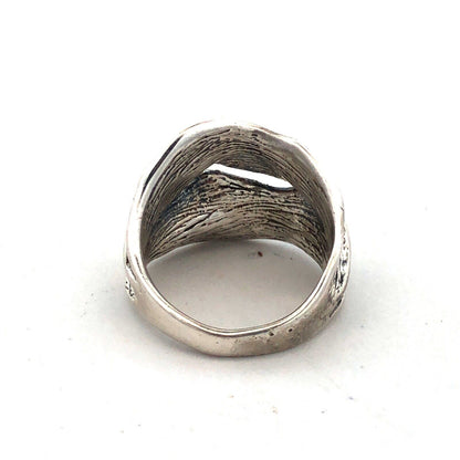 Designer Hagit Gorali Israel 925 Sterling Silver Textured Wave Wide Band Ring
