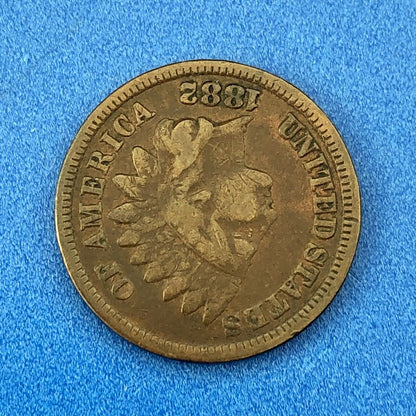 1882 Indian Head One Cent Penny Type 3 Bronze Better Key Philadelphia Coin