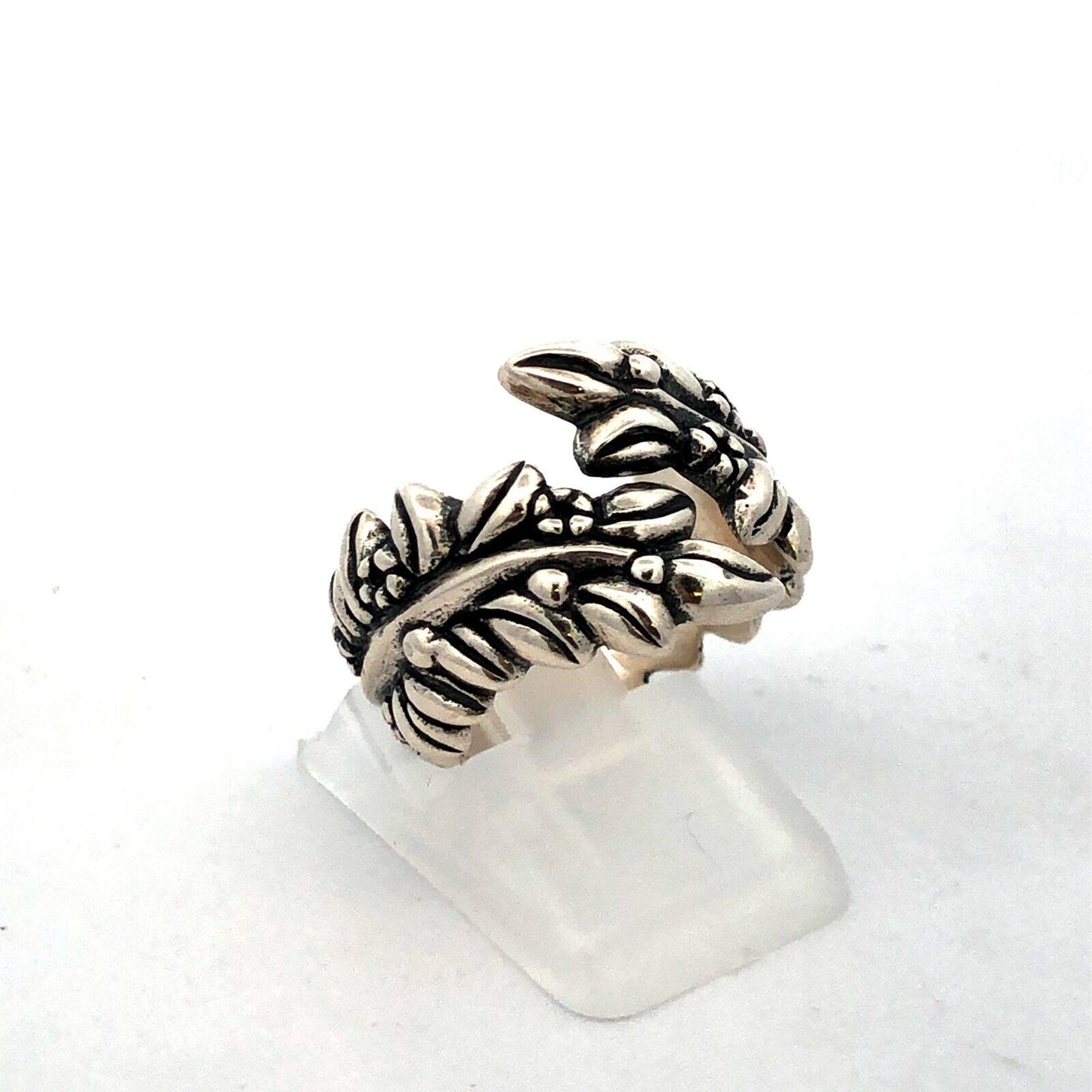 Designer Mignon Faget 925 Sterling Silver Jasmine Collection Flower Wrap Ring