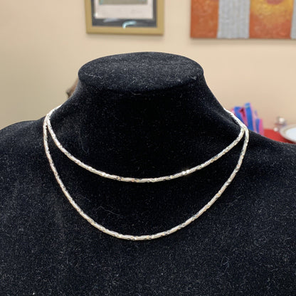Designer Milor Italy Sterling Silver 925 Fancy Diamond Snake Design Necklace