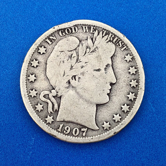 1907 O Silver Barber Half Dollar Better Key Date Rare Scarce New Orleans Coin