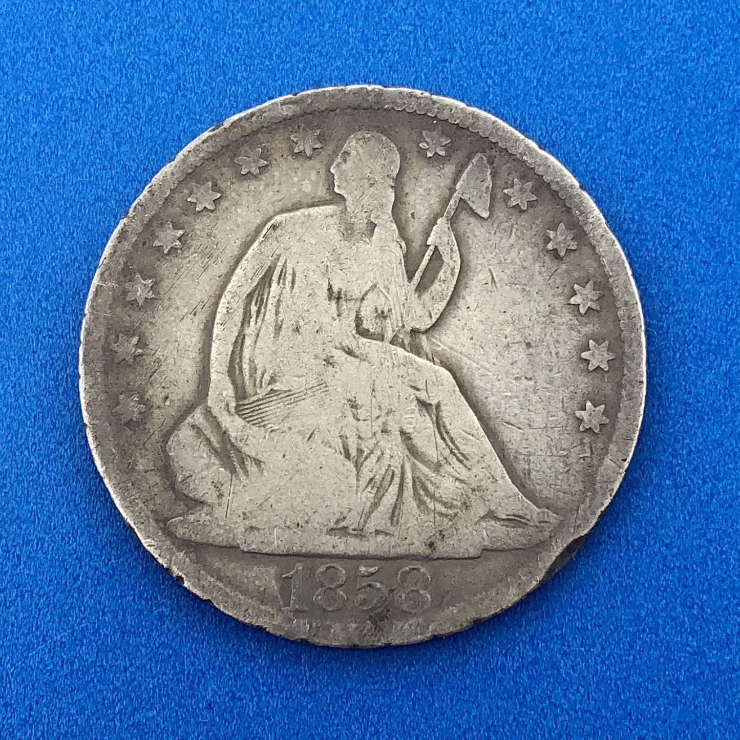 1858 O Seated Silver Half Dollar Better Key New Orleans Southern Mint Coin