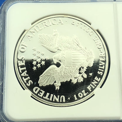 1989 S Proof American Silver Eagle 1 Oz 999 Fine Silver NGC PF69 Ultra Cameo