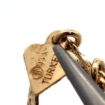 Designer 14K Yellow Gold Filigree Textured Statement Chandelier Dangle Earrings