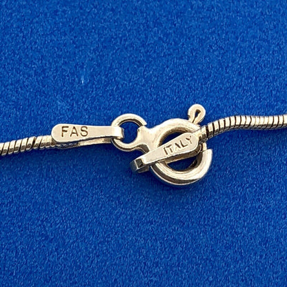 Vintage Designer FAS Italy Sterling Silver 925 Multi Stone Pendant Necklace