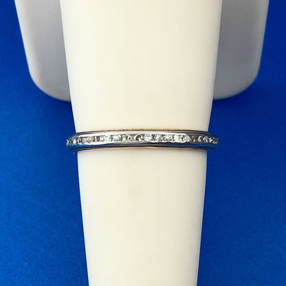 Gorgeous 14k Yellow Gold Round Cut Diamond Eternity Anniversary Band  Ring