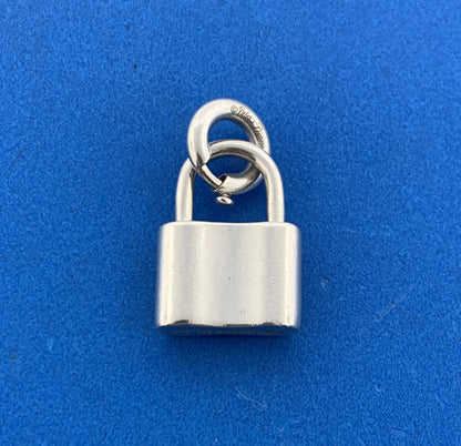 Tiffany & Co 925 Sterling Silver 1837 Collection Signature Padlock Charm Pendant