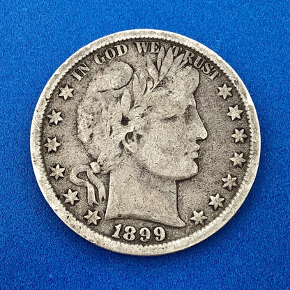 1899 P Barber Silver Half Dollar 50c Better Rare Key Philadelphia Mint Coin