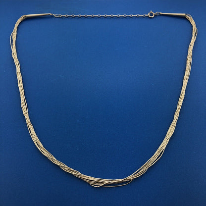 Carolyn Pollack Relios Sterling Silver 925 Liquid Silver Ten Strand Necklace