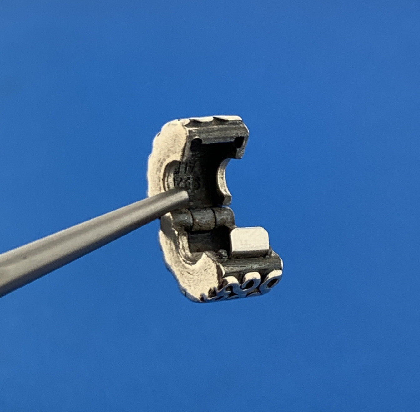 Authentic PANDORA 925 Sterling Silver FANCY S 790388 Slide Bracelet Clip Charm