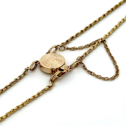 Designer KLJCI 14K Yellow Gold Two Strand Rope Chain Slide Charm Bracelet