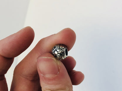Authentic Pandora Dots And Swirls Sterling Silver 925 Charm 790161 Retired