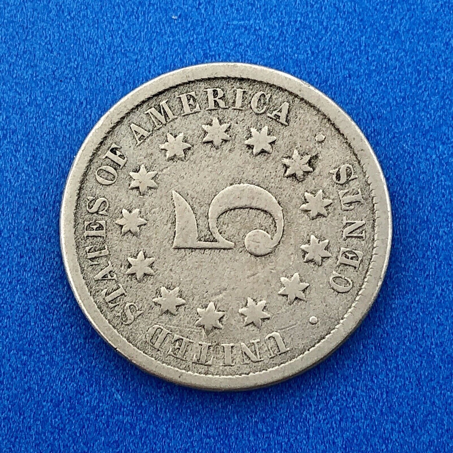 1874 P Shield Nickel Variety 2 Scarce Rare Better Key Philadelphia Mint Coin