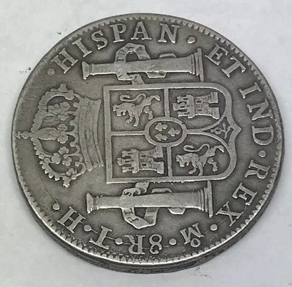 1809 TH Silver 8 Reales Mexico City Mint Pillar Dollar Colonial Coin