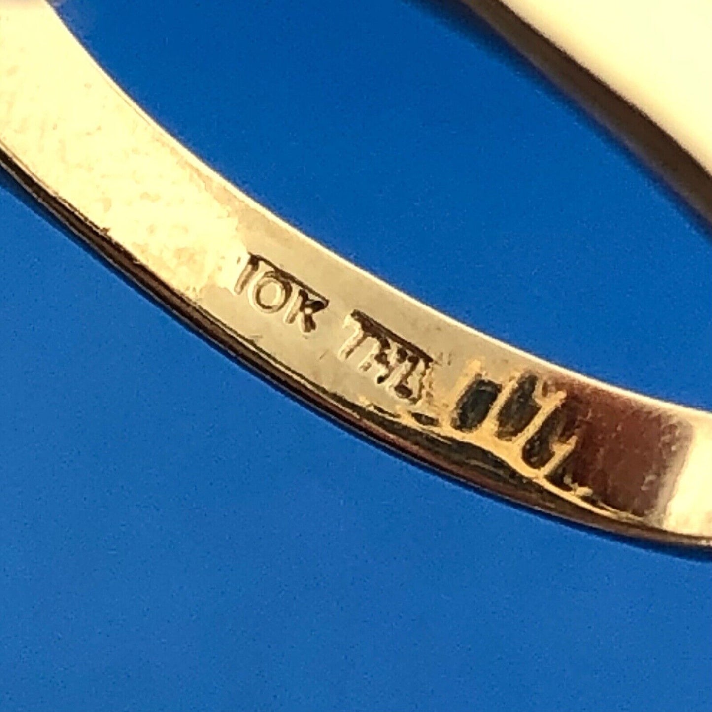 Modernist 10K Yellow Gold Sapphire Cluster September Anniversary Dome Ring