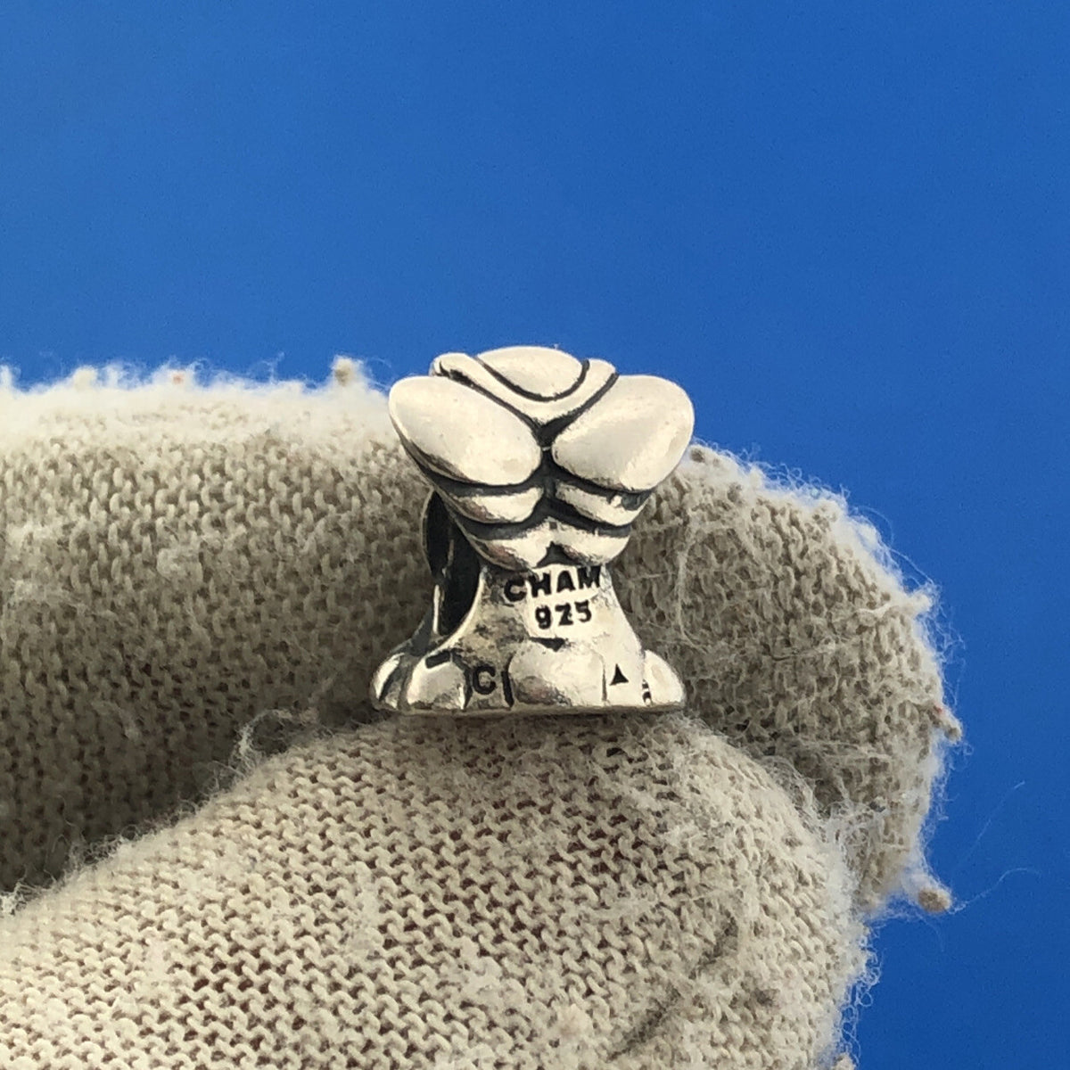 Chamilia 925 Sterling Silver Angel Slide Bracelet Bead Charm