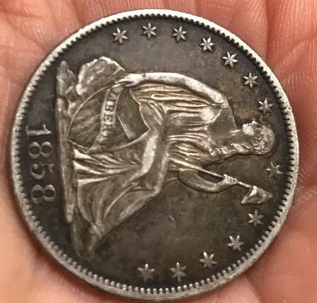 1858 O Silver Seated Liberty Half Dollar 50c Strong XF 90% Silver Scarce Coin