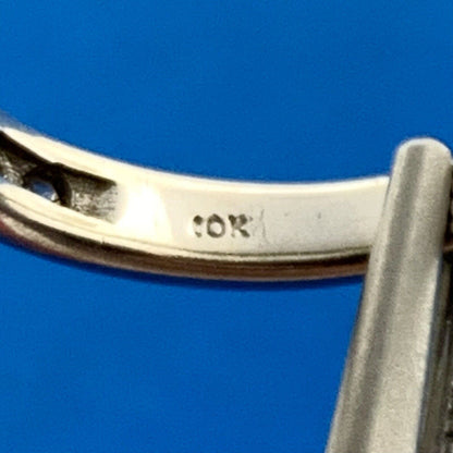 Gorgeous 10k White Gold Round Cut Triple Set Diamond Accent Ring Size 5.25