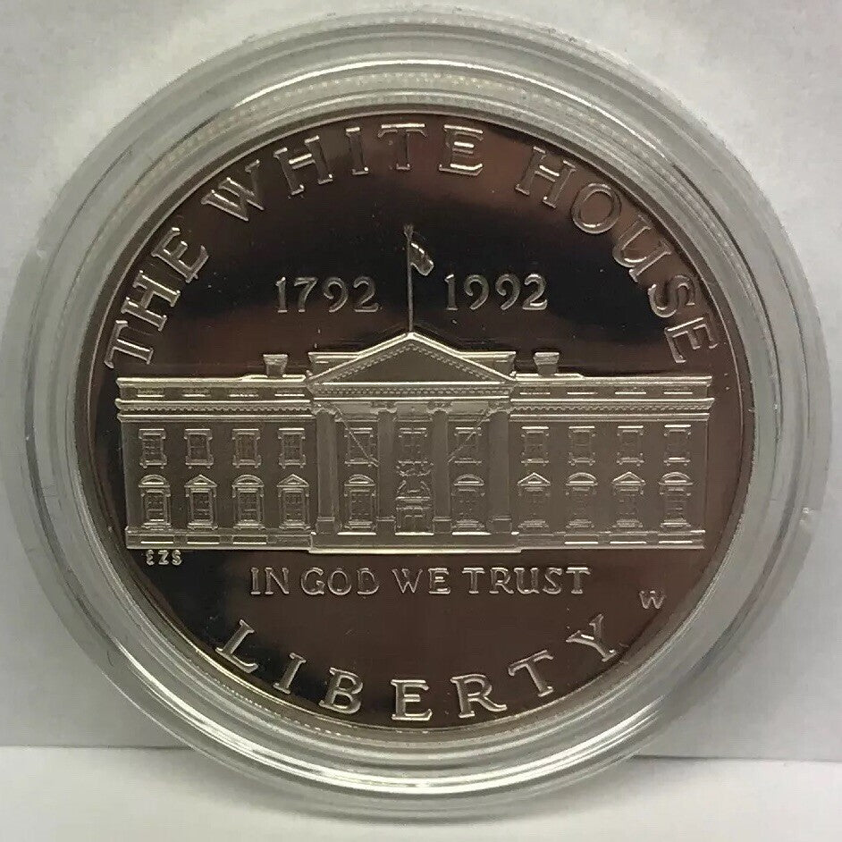 1992 W White House 200th Anniversary Commemorative Proof Silver Dollar OMP/COA