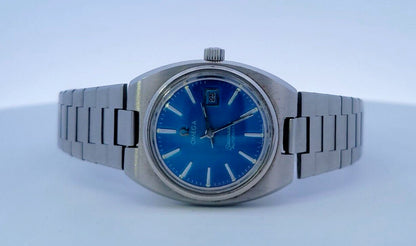 Omega Seamaster Automatic Date Stainless Steel 27mm Blue Dial Vintage Watch