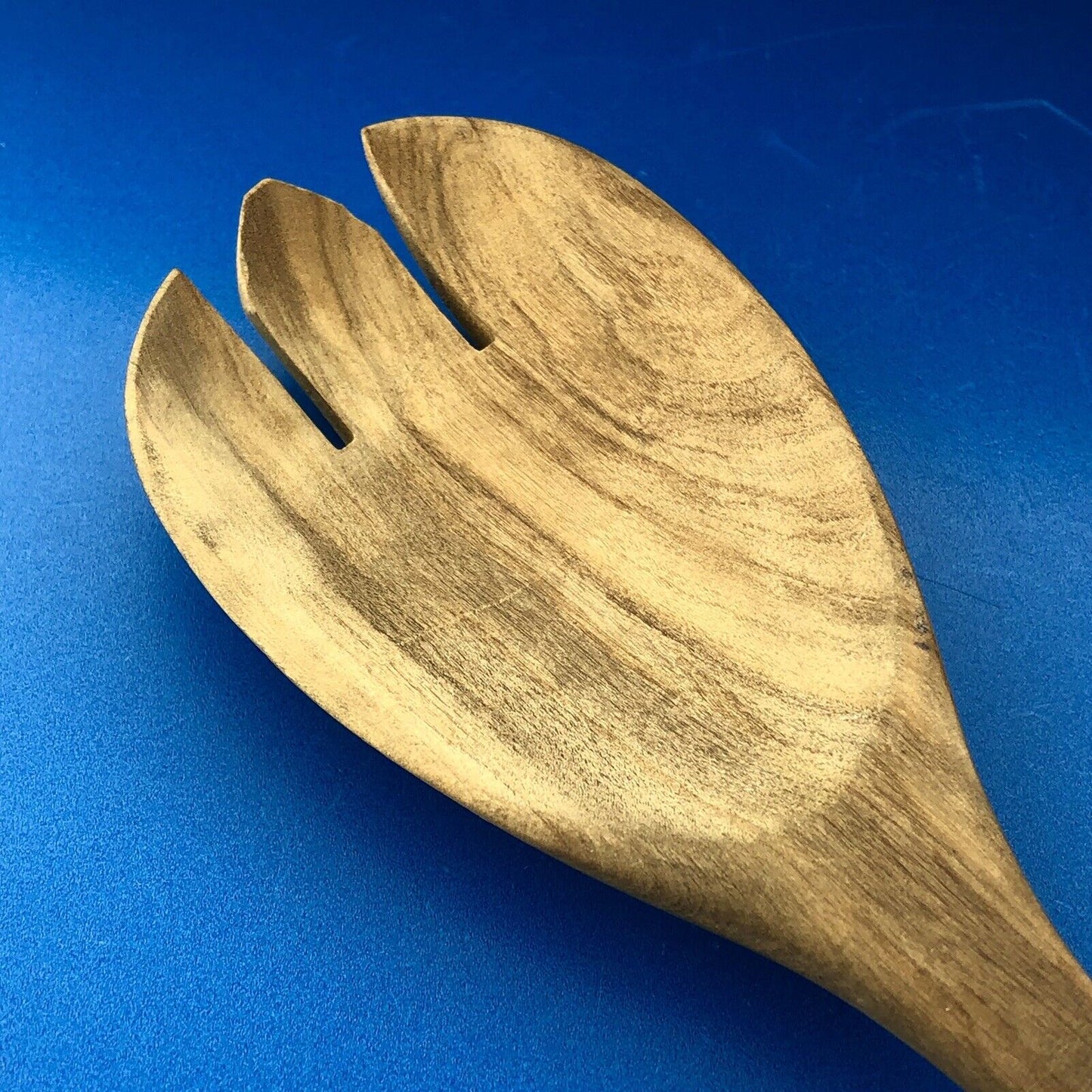 Gorham Buttercup 925 Sterling Silver Handle Salad Serving Wooden Spork 11"