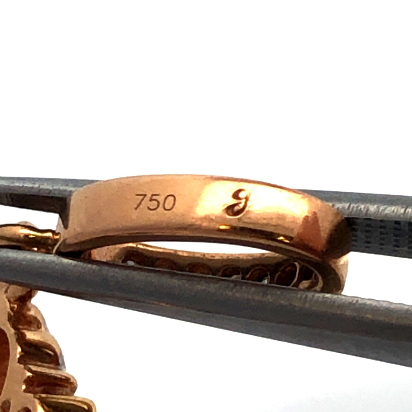 Designer 18K Rose Gold Round White Chocolate Yellow Diamond Large Cross Pendant