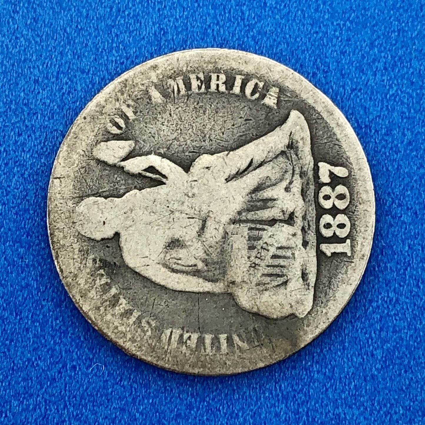 1887 S Seated Liberty Silver Dime 10c Better Key No Stars San Francisco Coin