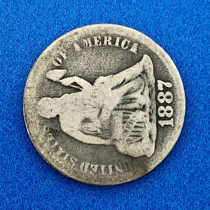 1887 S Seated Liberty Silver Dime 10c Better Key No Stars San Francisco Coin