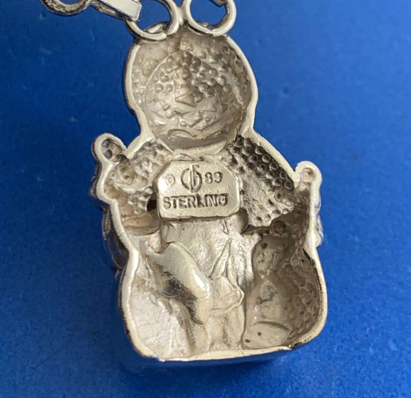 Native American Sterling Silver Mother & Child Storyteller Statement Necklace