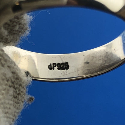 Designer D Paulus DP Sterling Silver Rainbow Moonstone Statement Cocktail Ring