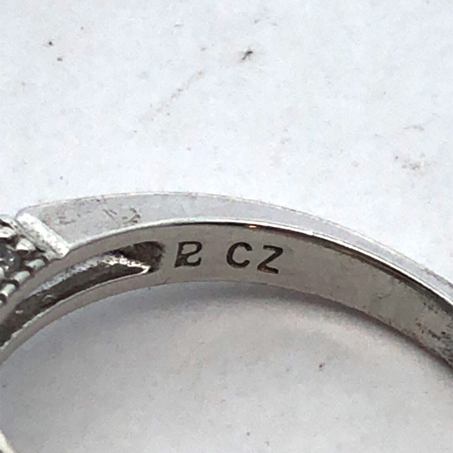 Designer 925 Sterling Silver Lemon White Cubic Zirconia Statement Cocktail Ring