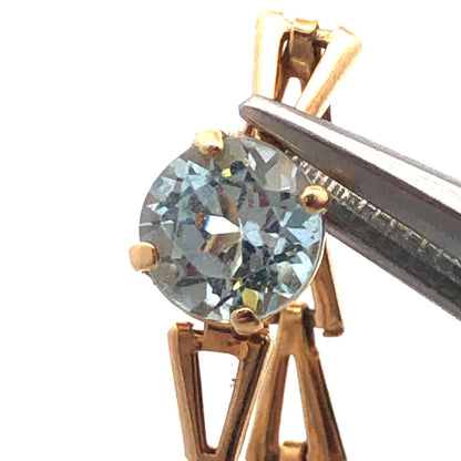 Gorgeous 14k Yellow Gold Multi-Gemstone Mother's Triangle Link Bracelet