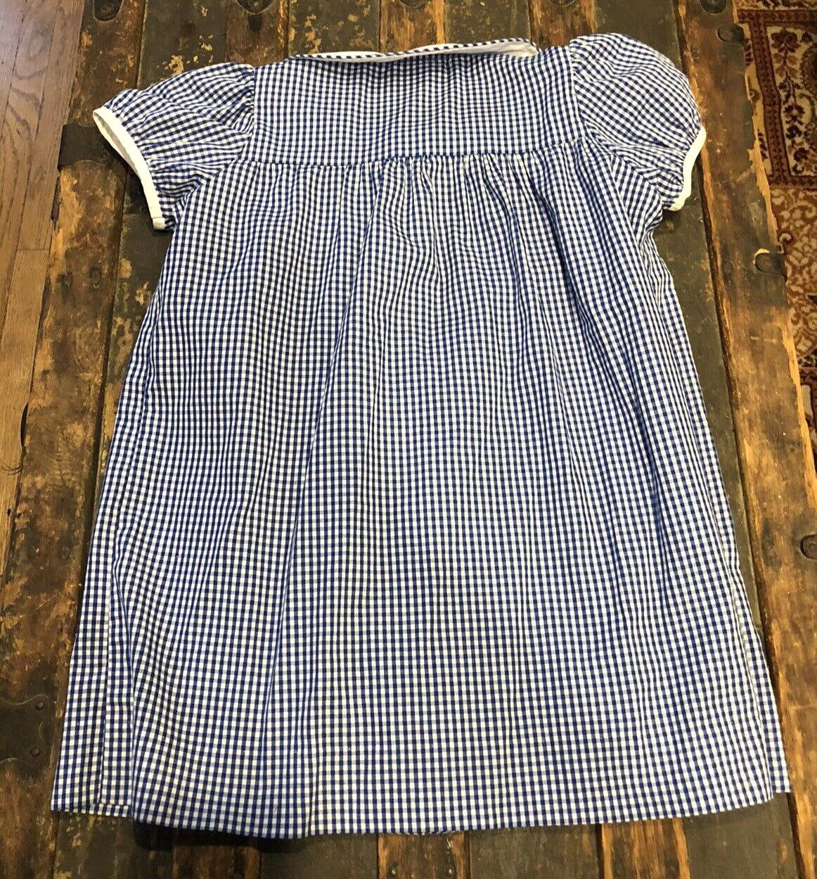 The Beaufort Bonnet Company Blue White Gingham Checkered Girl's Size 6 Dress