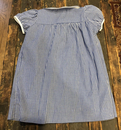 The Beaufort Bonnet Company Blue White Gingham Checkered Girl's Size 6 Dress