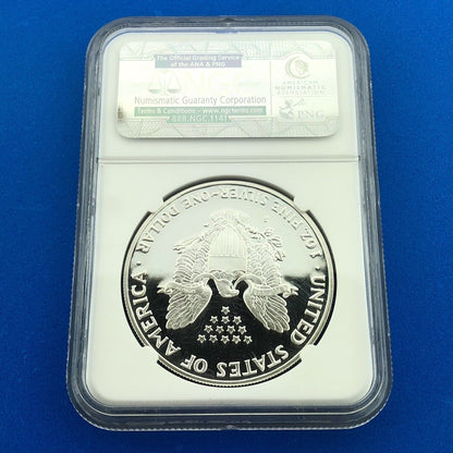 1992 S Proof American Silver Eagle 1 Oz 999 Fine Silver NGC PF69 Ultra Cameo